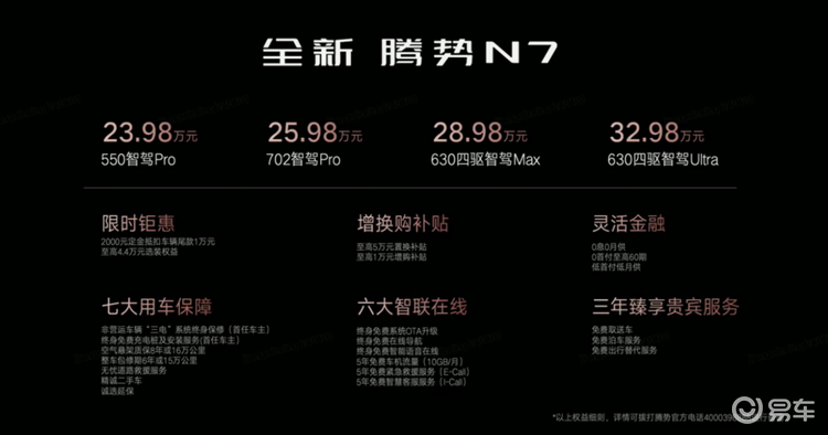 推荐630四驱智驾Max版，腾势N7购车手册